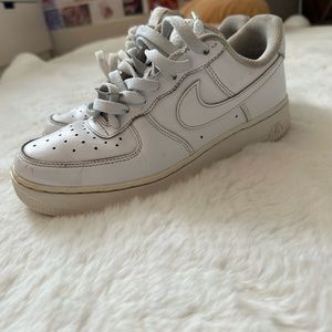 All white Air Force ones!
